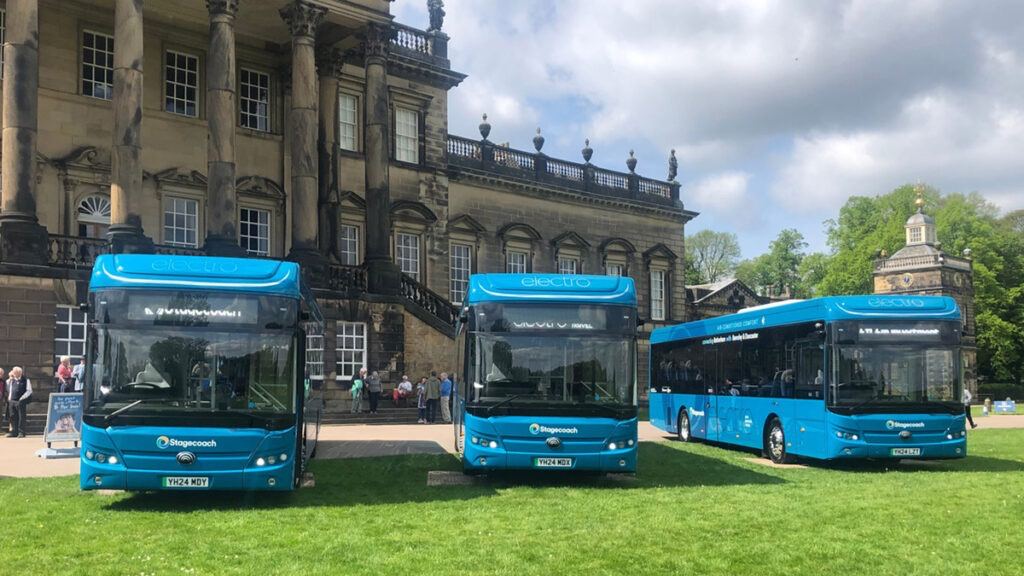 UK. First Bus place landmark Yutong Electric bus order from Pelican Bus and Coach