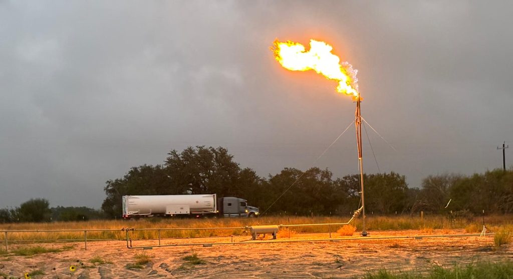 flare gas turned into EV charging fuel