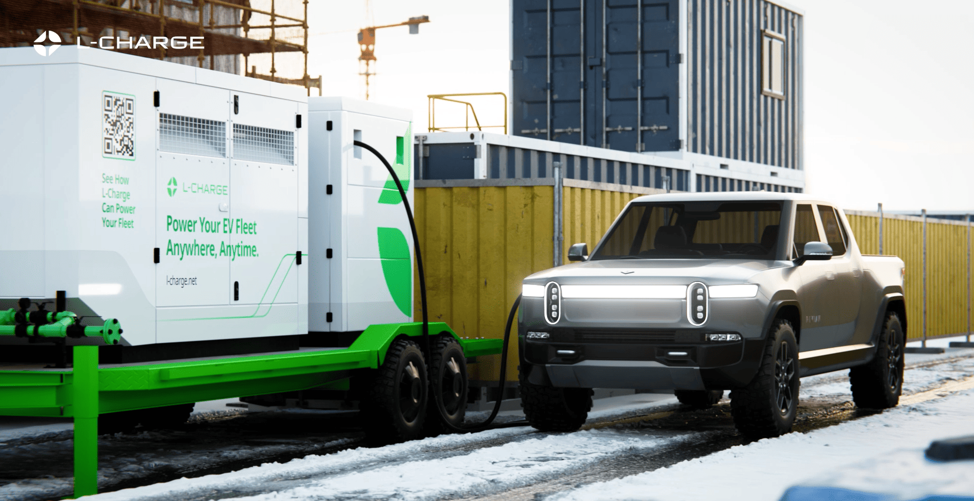 Rivian charging by L-Charge